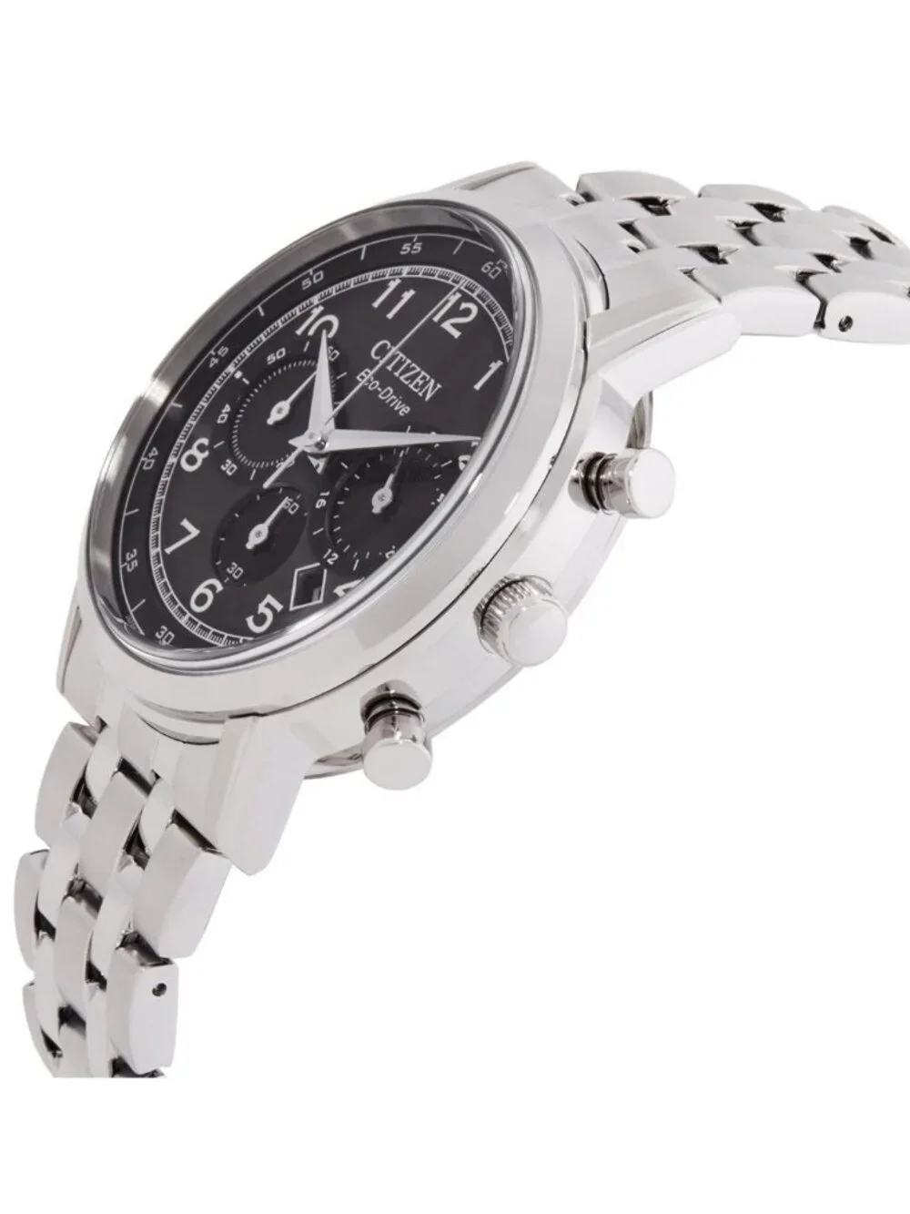 NWT Citizen Eco-Drive Chronograph Black Dial Men's Watch